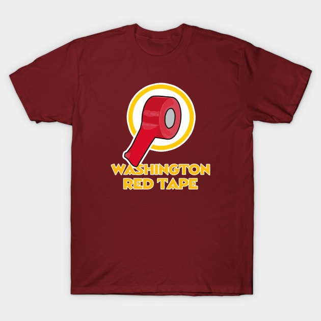 Washington Red Tape Football Team Fun Logo T-Shirt by politicart